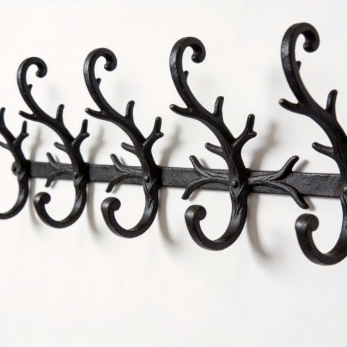 Wrought Iron Decorative Wall Hook Rack