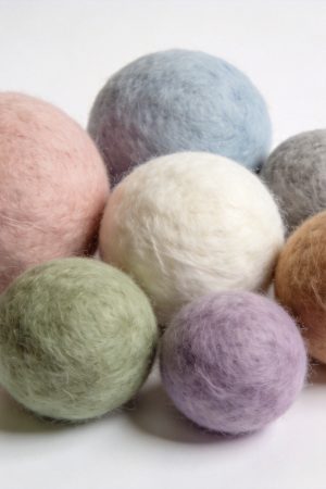 Handmade Wool Felt Decorative Ball Set of 6