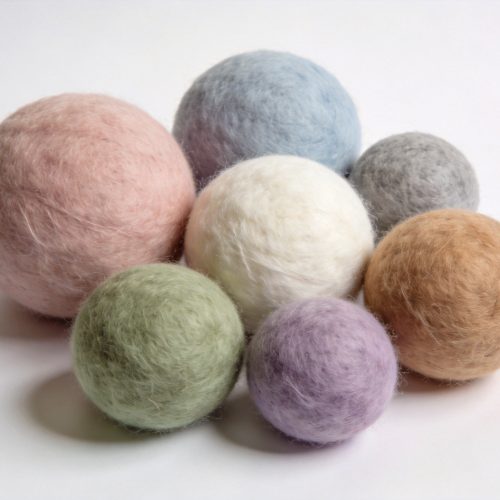Handmade Wool Felt Decorative Ball Set of 6