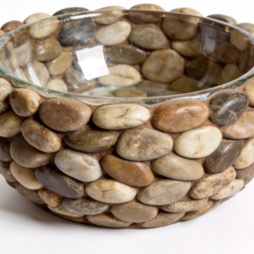 Natural River Stone Decorative Bowl