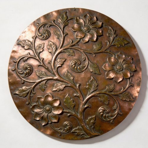 Vintage Copper Embossed Wall Relief Decoration